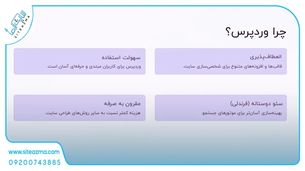 چرا وردپرس؟| سایت از ما